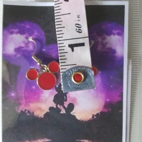 New in package, Mickey Mouse Enamel Earrings - Picture 5 of 6